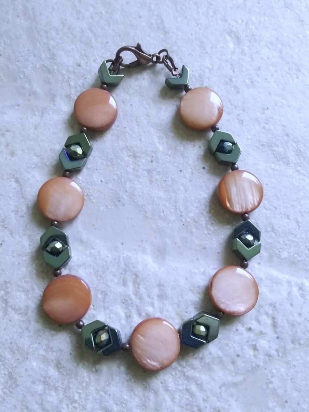 Shells & Chevrons! Uniquely Beaded Handmade Bracelet! Boho Chic! Coastal Cowgirl